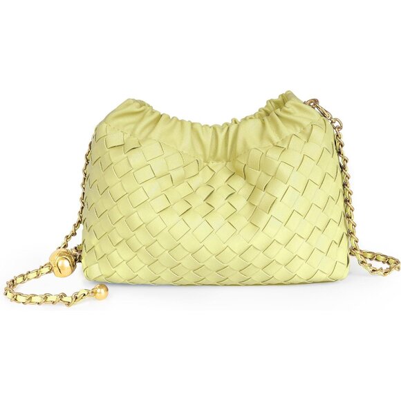 Woven Women's Crossbody Bag Evening Purse Clutch Hobo Shoulder Bag Compact - Picture 1 of 7